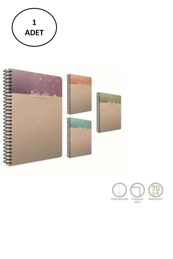 Gıpta Basic Notes Spiralli Sert Kapak Not Defteri A5 100 Yaprak Kareli - Image 1