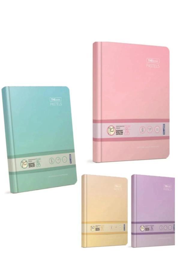 Gıpta Thebook Pastels İp Dikişli Sert Kapak 20x28cm 120 Yaprak Kareli Defter - Image 1