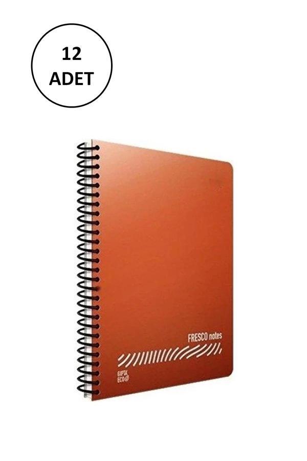 Gıpta Fresco Spiralli Plastik Kapak Defter A5 72 Yp Kareli 4943 12'li Paket - Image 1