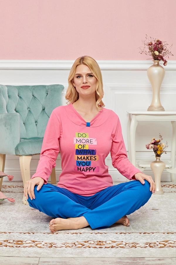 Bayan Uzun Kollu Pijama Takımı Model no 7598 - Image 1