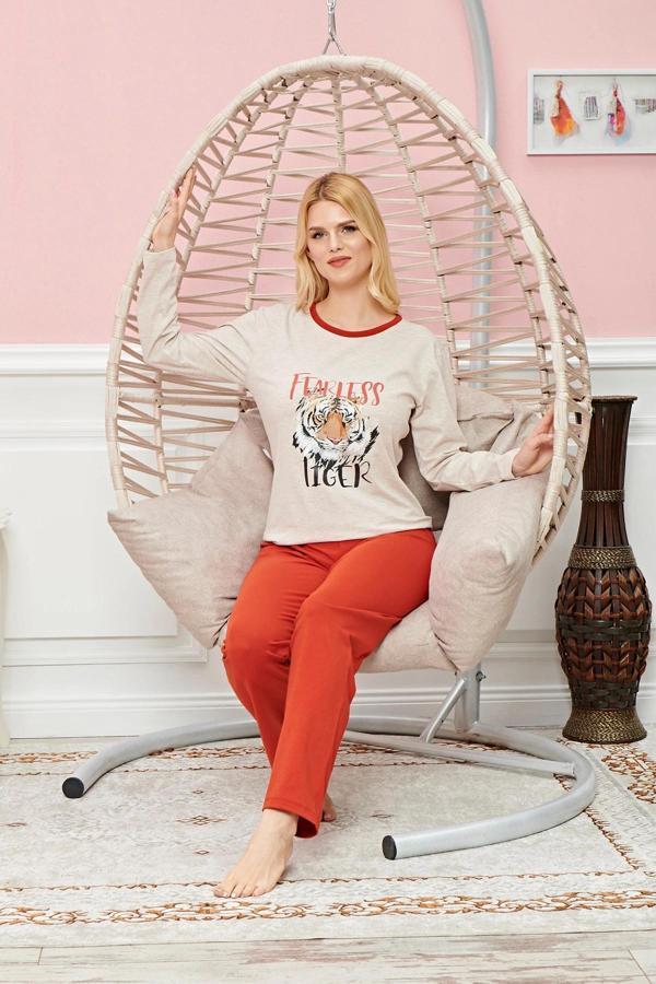 Bayan Uzun Kollu Pijama Takımı Model no 7591 - Image 1