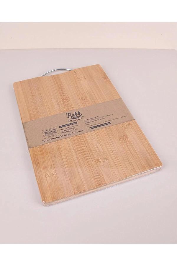 Bambu Metal Saplı Ekmek Kesme Tahtası22x32 - Image 1