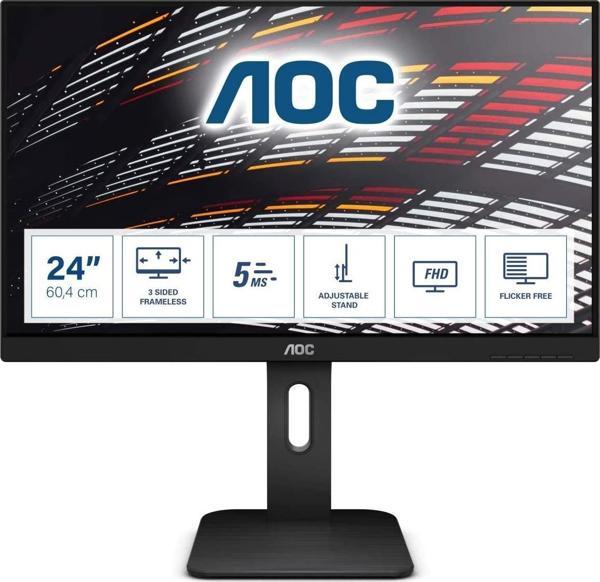 AOC 23.8'' IPS 24P15MS 60HZ HDMI-DP-DVI KURUMSAL MONİTÖR - Image 1