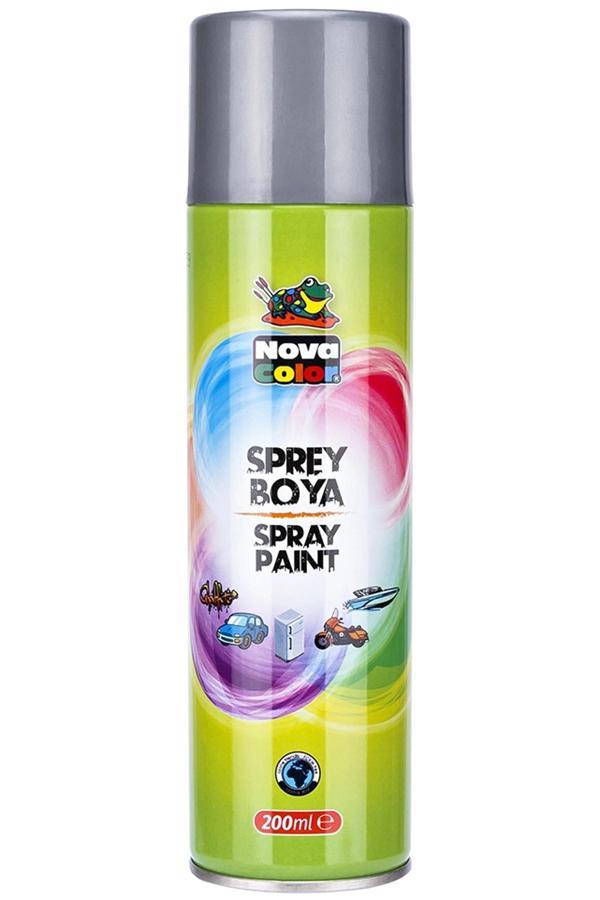 Nova Color Sprey Boya 200 Ml Gümüş - Image 1