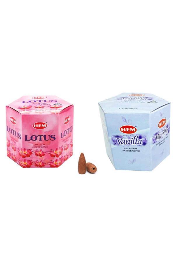 10 Adet Geri Akış Backflow Şelale Tütsü Konisi Tütsü Back Lotus Vanilla - Image 1