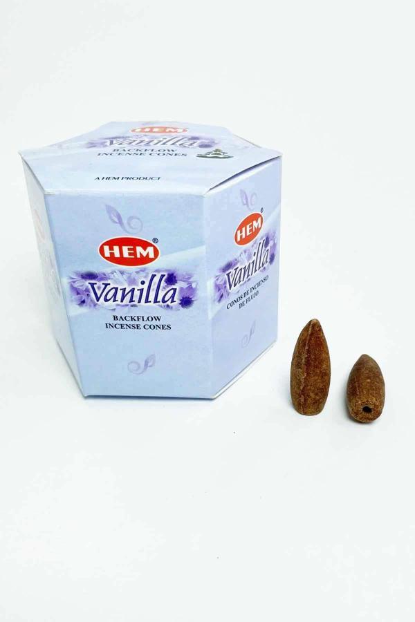 10 Adet Geri Akış Backflow Şelale Tütsü Konisi Tütsü Back Vanilya Kokulu - Image 1