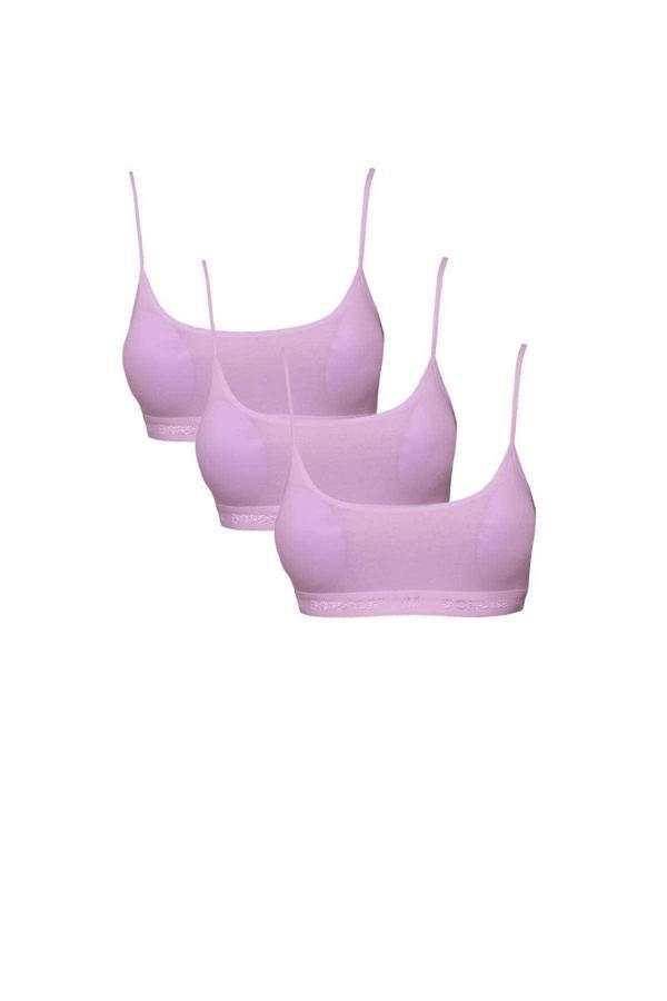 Pedli İp Askılı Pembe Büstiyer 3 adet - Image 1