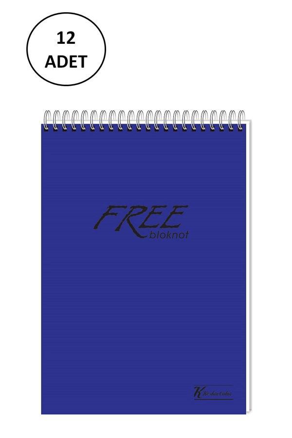Keskin Bloknot Free A4 Pp Kapak Spiralli 100 Yp.Çizgili 12 Adet - Image 1