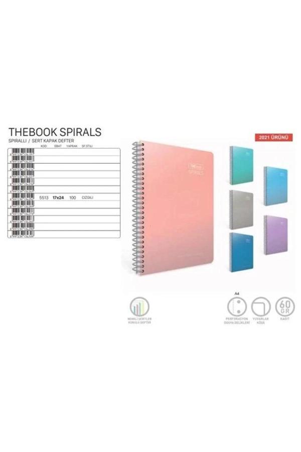 Gıpta Thebook Spirals Sp.sert Kapak Defter 17X24 100 Yaprak Çizgili - Image 1