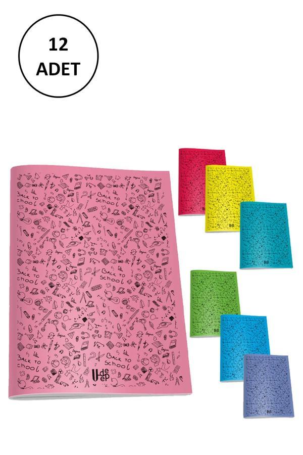 Umut U-Deep A4 Pp Kapak Defter 80 Yaprak Kareli 12 Adet - Image 1