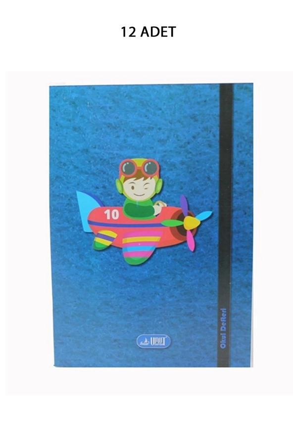 12 Adet Lise Defteri 100/1 Yaprak Çizgili - Image 1