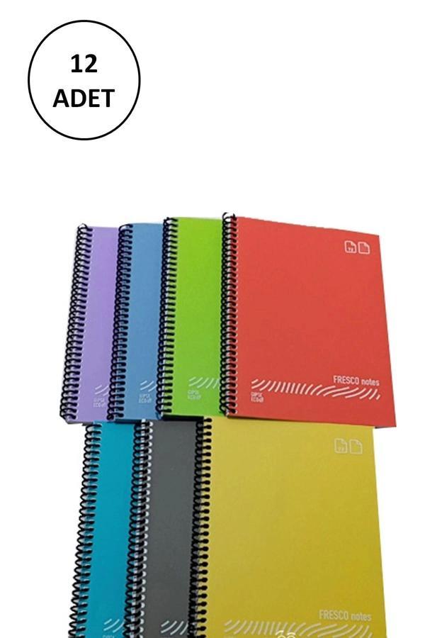FRESCO Spiralli Plastik Kapak Defter A4 80 Yaprak Çizgili GP.3-4899000-2011 - Image 1