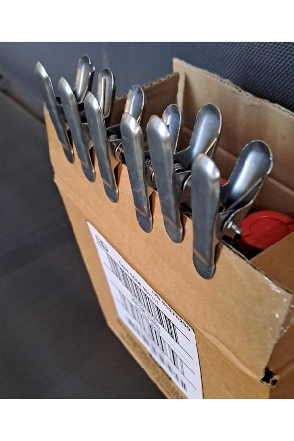 Depolife Metal Manndal Klips 6 Adet Çok Amaçlı Yaylı Kıskaç - Image 1