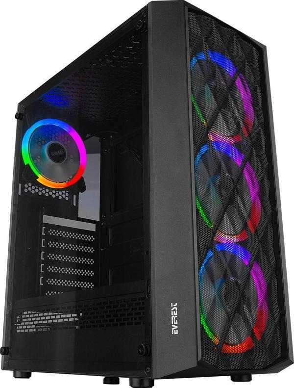 EVEREST BUMPY 4X- RGB FANLI GAMING MID-TOWER PC KASASI - Image 1