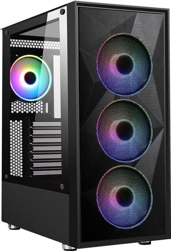 POWERBOOST 650W 80+ PB-P3509BB 4-FANLI GAMING MID-TOWER PC KASASI - Image 1