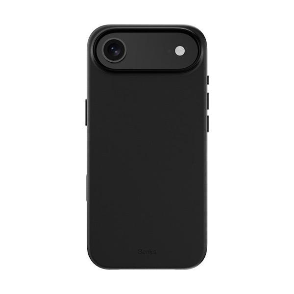 Benks İphone 17 Air Uyumlu Kılıf M-Safe Şarj Özellikli Vitapro Serisi Pu Deri Kapak Siyah - Image 1
