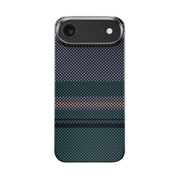 Benks İphone 17 Air Uyumlu Kılıf M-Safe Özellikli Karbon Fiber Aurora Armorair Kevlar Kapak Siyah - Image 1