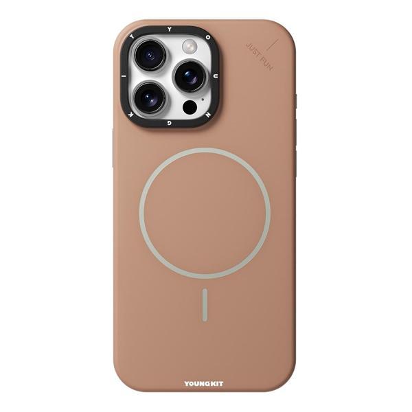 Youngkit İphone 16 Pro Kılıf M-Safe Şarj Özellikli Dynamag Serisi Kapak Gold - Image 1