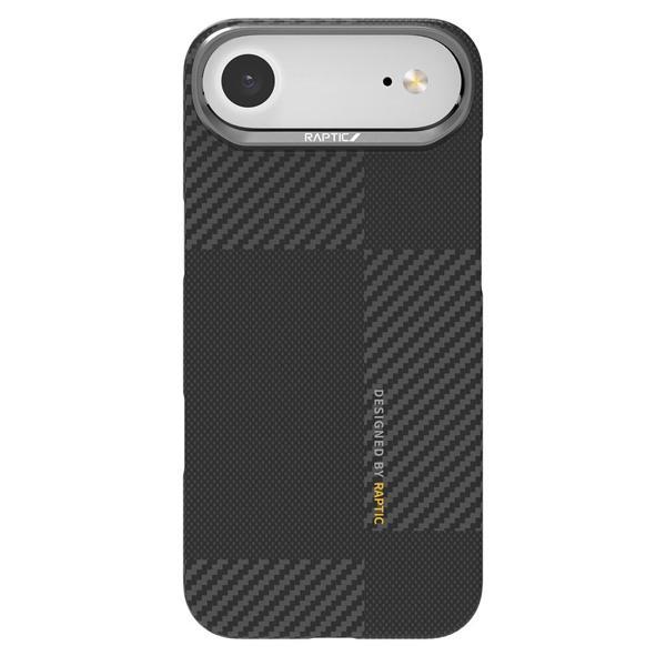 Raptic İphone 17 Air Kılıf M-Safeli 600D Metal Kamera Çerçeveli Raptic Aramid Fiber Geotik Serisi Siyah - Image 1