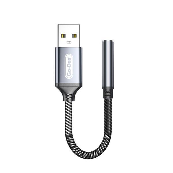 Go-Des Gd-Uc332 Usb-A To 3.5Mm Aux Çevirici Ses Kablosu - Image 1