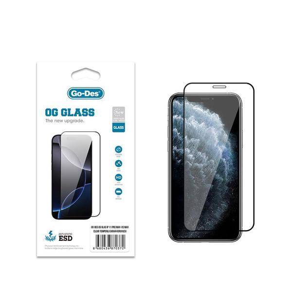 Go-Des İphone Xs Max 6.5 Uyumlu Og Glass Antistatik Temperli Cam Ekran Koruyucu Şeffaf - Image 1