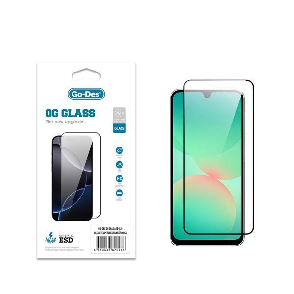 Go-Des Galaxy A26 Uyumlu Og Glass Antistatik Temperli Cam Ekran Koruyucu Şeffaf - Image 1