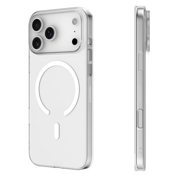 Youngkit İphone 17 Pro Uyumlu Kılıf M-Safe Şarj Özellikli High Definition Serisi Kapak Şeffaf - Image 1