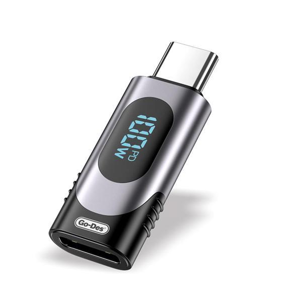 Go-Des Gd-Ct072 Type-C To Type-C Dijital Led Göstergeli Hızlı Şarj Adaptörü 100W - Image 1