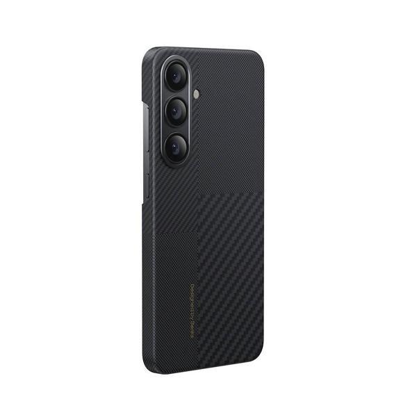 Benks Galaxy S25 Plus Kılıf M-Safe Şarj Uyumlu Karbon Fiber Montage Armorair Kevlar Kapak Siyah - Image 1