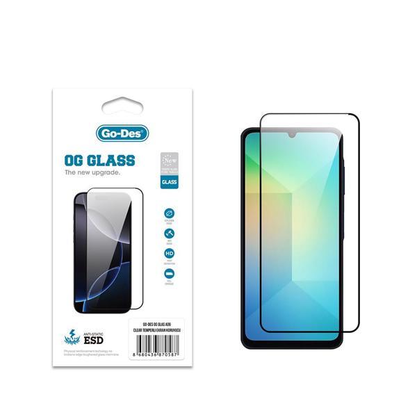 Go-Des Galaxy A06 Uyumlu Og Glass Antistatik Temperli Cam Ekran Koruyucu Şeffaf - Image 1