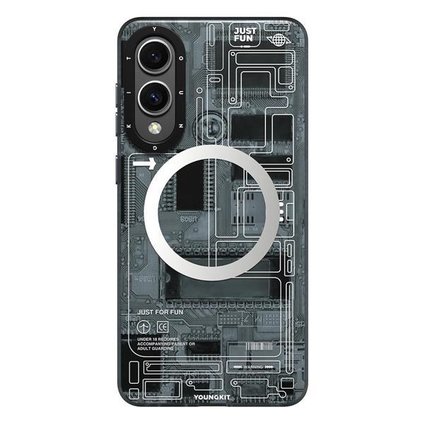 Youngkit Galaxy S25 Edge Kılıf M-Safe Uyumlu Technology Serisi Kapak Gri - Image 1