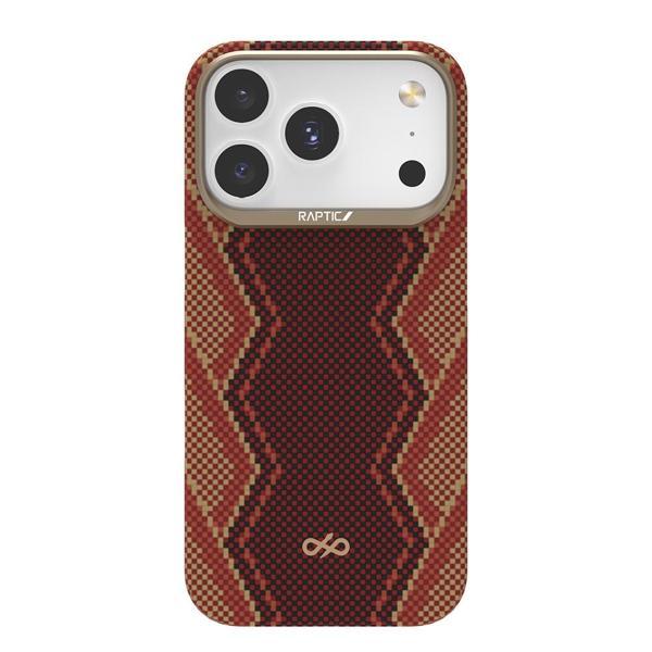 Raptic İphone 17 Pro Max Uyumlu Kılıf M-Safe Şarj Özellikli Aramid Skin Bionic Serisi Kapak Kırmızı - Image 1