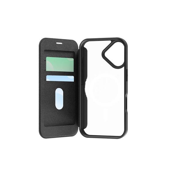 Raptic İphone 17 Uyumlu Kılıf M-Safe Şarjlı Raptic Air Folio Şeffaf Kartlıklı Kapaklı Uyumlu Kılıf Siyah - Image 1