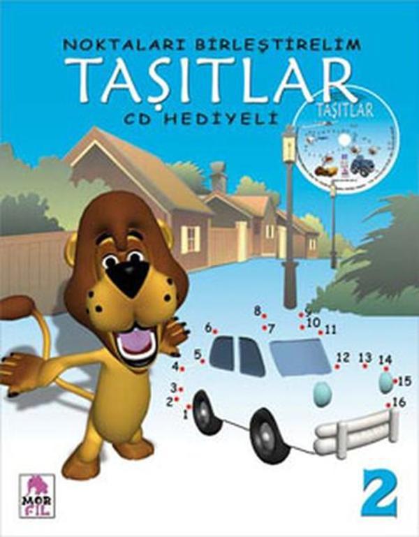 Noktaları Birleştirelim 2 - Taşıtlar Cd Hediyeli - Mor Fil Yayınları - Image 1
