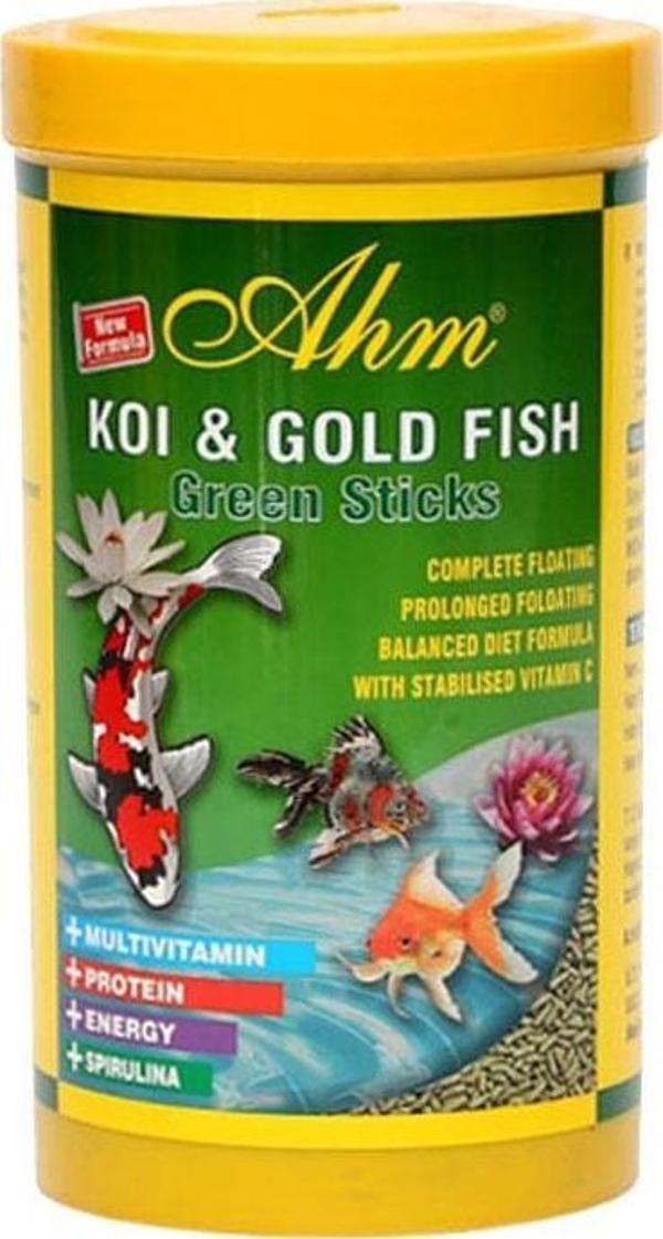 Ahm Koi Gold Fish Green Sticks 1000 Ml  - Image 1