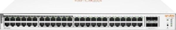 ARUBA 48port 370w 24port PoE Instant On 1830-48G JL815A GIGABIT 4X SFP Yönetilebilir Switch RackMount - Image 1
