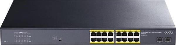 CUDY 16port GS1020PS2 2X-SFP Gigabit Full PoE 200w Yönetilemez Switch - Image 1