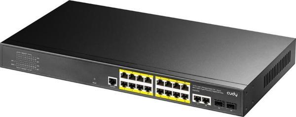 CUDY 16port GS2018PS2-200W 2X-SFP Full PoE 200w Yönetilebilir Switch - Image 1