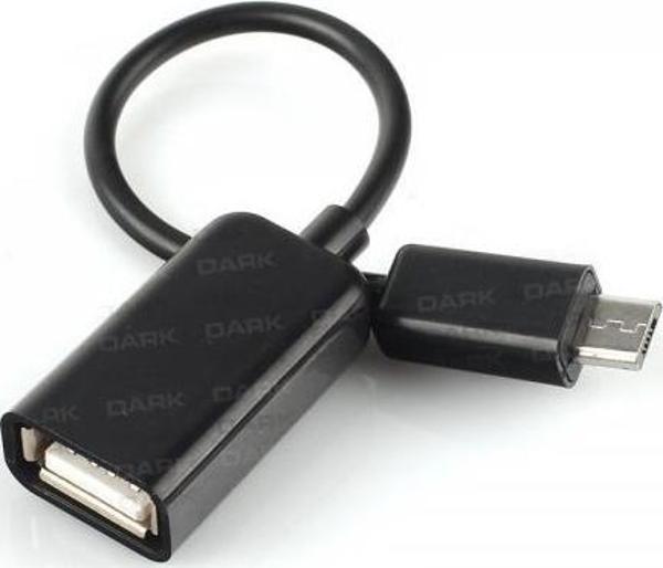 DARK 20cm DK-CB-USB2MICROTG2 Micro USB 2.0 OTG Kablo Siyah - Image 1