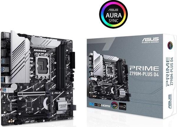 ASUS PRIME Z790M-PLUS D4 DDR4 HDMI DP PCIe 16X v5.0 1700p mATX - Image 1