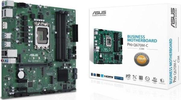 ASUS PRO Q670M-C-CSM DDR5 M2 NVME HDMI-DP PCIE 16X v5.0 1700p KURUMSAL ANAKART - Image 1