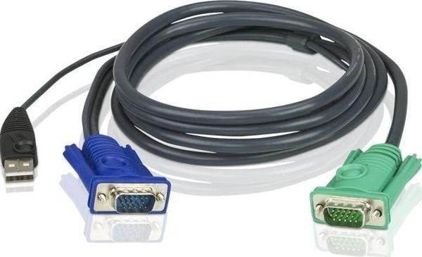 ATEN 2L-5205U 5M VGA USB KVM KABLO 3 IN 1 SPHD (KLAVYE/MOUSE/VIDEO) - Image 1