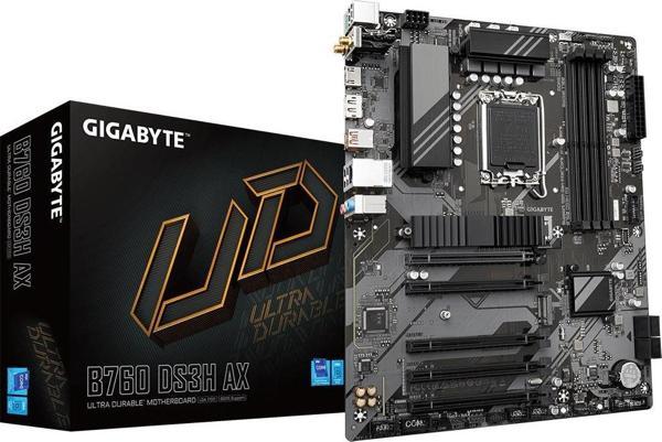 GIGABYTE B760 DS3H AX WIFI-6E DDR5 HDMI DP PCIe 16X v5.0 1700p ATX - Image 1