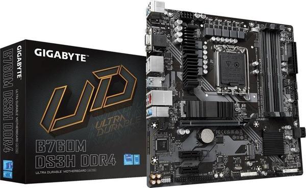GIGABYTE B760M DS3H DDR4 HDMI DP PCIe 16X v4.0 1700p mATX - Image 1