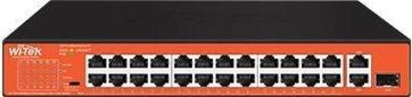 WI-TEK 24port 200w FULL PoE WI-PS526GH 10/100 Yönetilemez Switch - Image 1