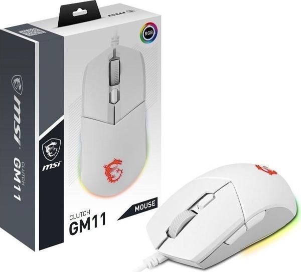 MSI GG CLUTCH GM11 5.000-DPI OYUNCU MOUSE BEYAZ - Image 1