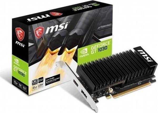 MSI GT1030 2GB GT1030-2GHD4 LP OC DDR4 64bit HDMI DisplayPort PCIe 16X v2.0 Fansız - Image 1