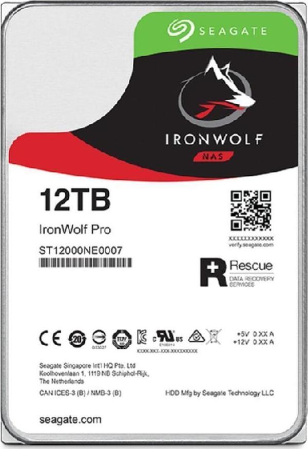 SEAGATE 12TB IRONWOLF PRO ST12000NT001 256MB 7200RPM SATA-3 NAS DİSKİ - Image 1