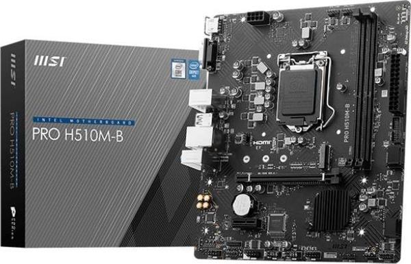 MSI PRO H510M-B DDR4 HDMI PCIE 4.0 1200p mATX - Image 1