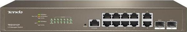 TENDA 10port TEG5312F GIGABIT 2X SFP Yönetilebilir Switch Masaüstü - Image 1